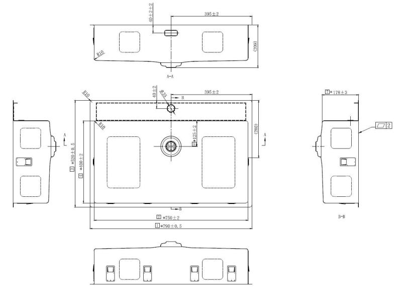 Pure.Sink Exclusivo Lavello grande in acciaio inossidabile 75x40 cm con rubinetto a leva e foro per rubinetto BB7540T-02