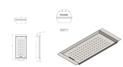 Massimo Accessorio Vassoio inseribile Nero opaco 183x430x19mm