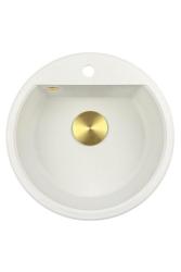 Pure.Sink Universal Copertura di scarico, tappo a cestello, coperchio rotondo levigato color oro per pozzetto WSTCOV-60