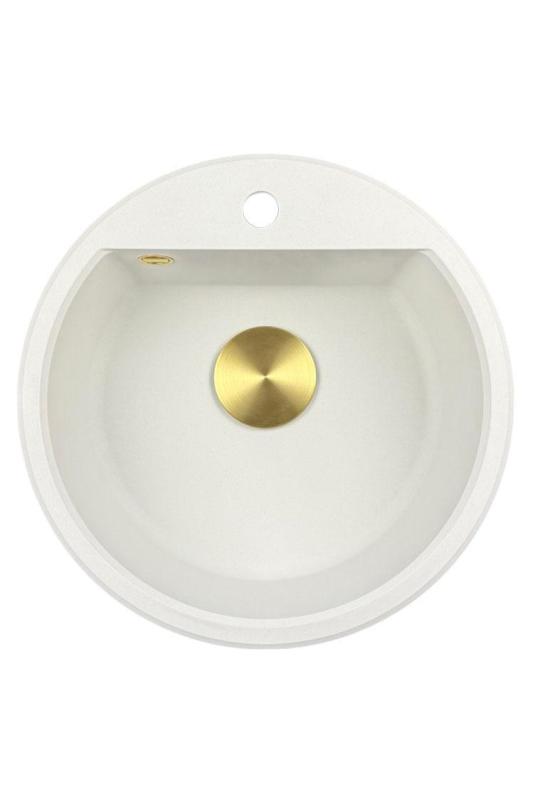 Pure.Sink Universal Copertura di scarico, tappo a cestello, coperchio rotondo levigato color oro per pozzetto WSTCOV-60