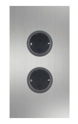 Indux Corner Colonna elettrica con 2 prese di corrente con messa a terra in acciaio inossidabile 1208972276