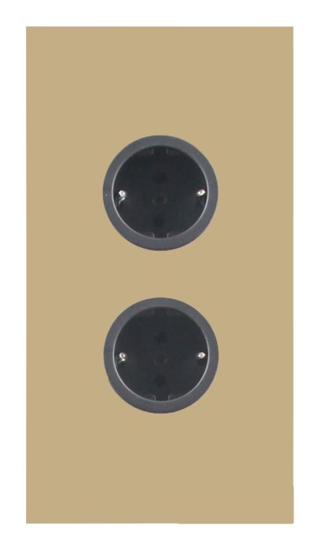 Indux Corner Colonna energetica con 2 prese di corrente con messa a terra Randaarde Oro 1208972283