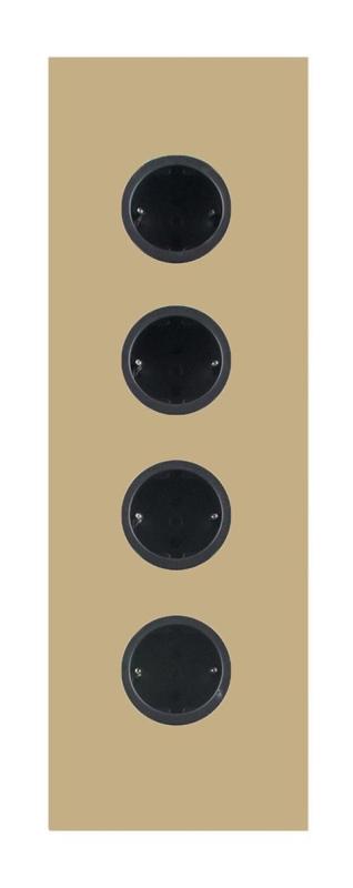 Indux Corner Colonna energetica con 4 prese di corrente con messa a terra Randaarde Goud 1208972292