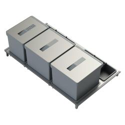 Indux Sort Sistema di smaltimento rifiuti a 3 scomparti Comando manuale per cassetti estraibili 1208972320