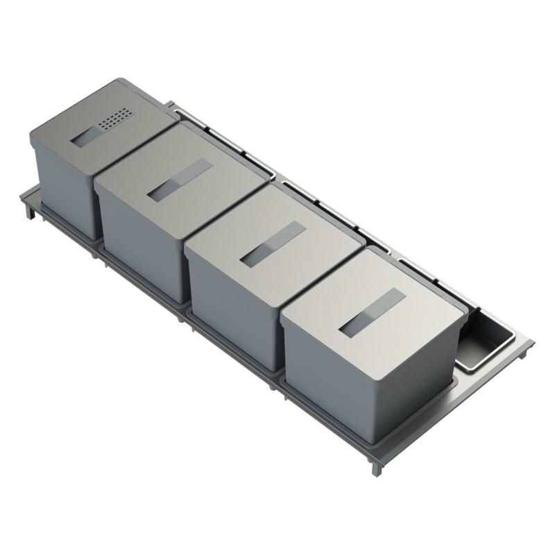 Indux Sort Sistema di smaltimento rifiuti a 4 scomparti Comando manuale per cassetti estraibili 1208972321