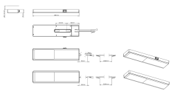 Indux Nivo Set LED da incasso per cucina 3x3 W con interruttore centrale nero 1208972330