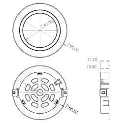 Indux Luma Piccola cucina da incasso Multi Tone LED Set 3 faretti neri 1208972383