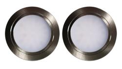 Indux Luma Cucina da incasso Multi Tone LED Set 2 faretti effetto acciaio inox 1208972400