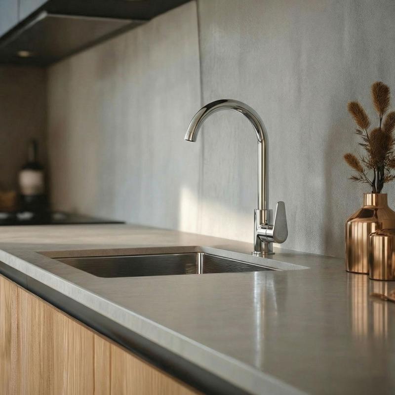 Aquanello Casa Miscelatore monocomando cromato per cucina CR-1201-CS