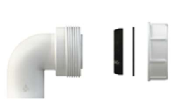 Pure.Sink Kit gomito sifone UK con dado e guarnizioni 40 mm WSTSUK-32