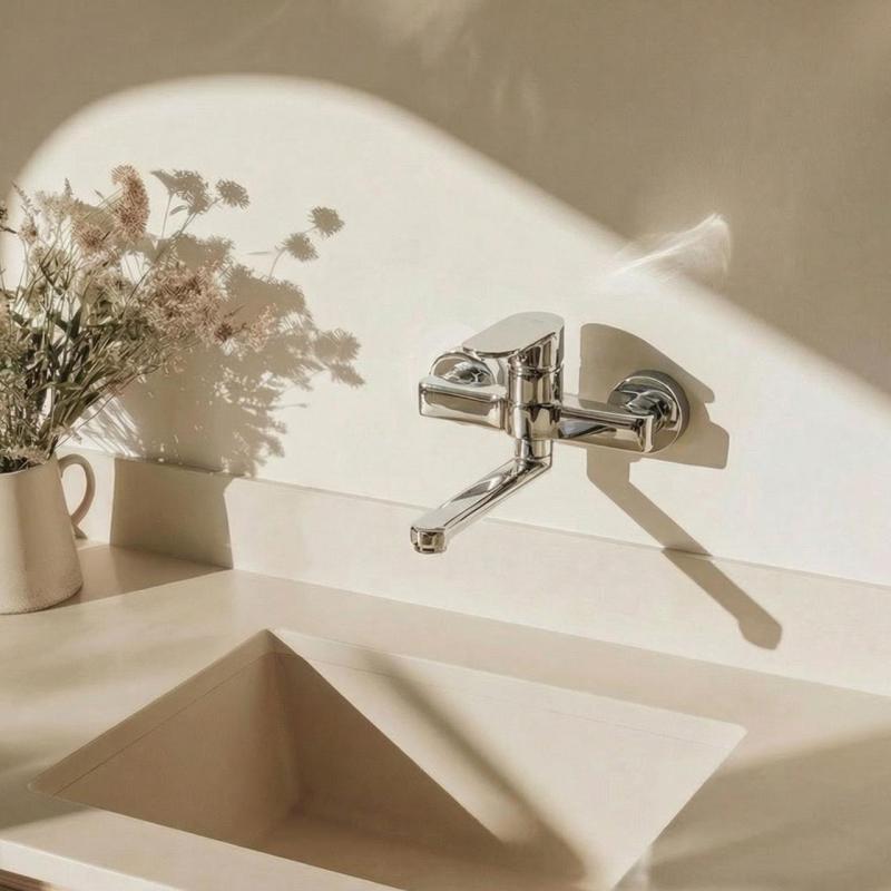 Aquanello Casa Miscelatore monocomando da cucina cromato con bocca di erogazione da 15 cm CR-1415-CS