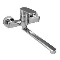 Aquanello Casa Rubinetto da cucina a leva singola cromato con bocca di erogazione da 25 cm CR-1425-CS