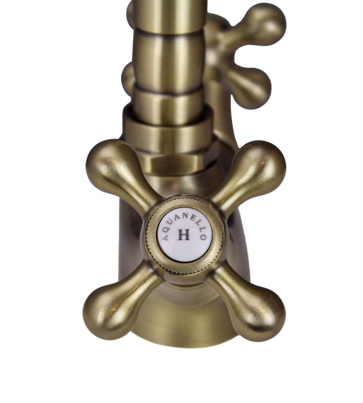 Aquanello Heritage Ascot Classic Kitchen Nostalgic Kitchen Faucet Bronze with Angled Spout BN-4002-HA