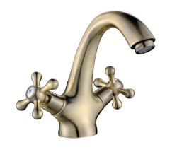 Aquanello Heritage Ascot Miscelatore classico nostalgico per lavabo in bronzo BN-4101-HA