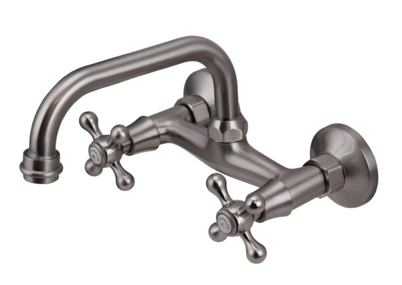 Aquanello Heritage Ascot Classic Kitchen Wall Faucet Top Spout Stainless Steel NB-4110-HA