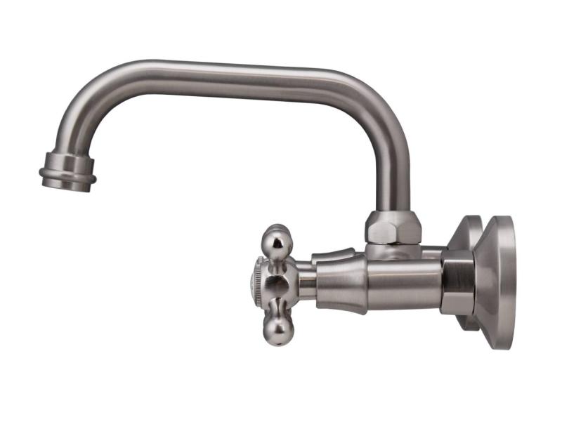 Aquanello Heritage Ascot Classic Kitchen Wall Faucet Top Spout Stainless Steel NB-4110-HA