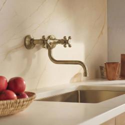 Aquanello Heritage Ascot Rubinetto da cucina classico da parete  Bronzo BN-4111-HA