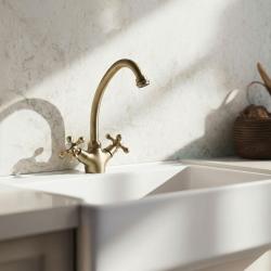 Aquanello Heritage Ascot Cucina classica Rubinetto da cucina nostalgico Bronzo BN-4004-HA