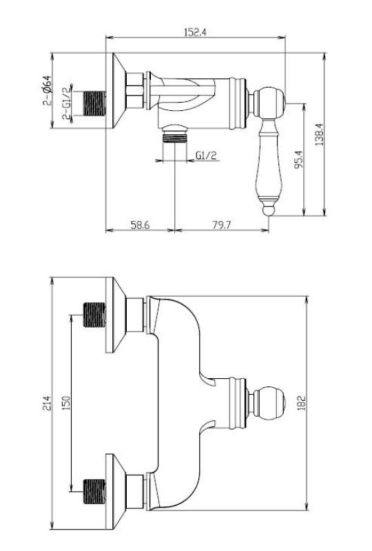 Aquanello Heritage Manor Miscelatore doccia classico cromato CR-2001-HM