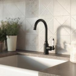 Aquanello Heritage Manor Cucina classica - Rubinetto da cucina in stile retrò - Nero BL-9001-HM