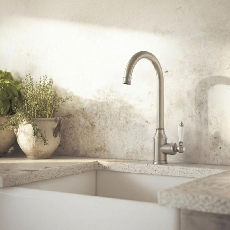 Aquanello Heritage Manor Cucina classica - Rubinetto da cucina in acciaio inossidabile dal gusto retrò NB-9001-HM