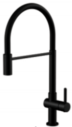 Aquanello Gastro Miscelatore da cucina con bocca flessibile, nero BL-4400-GT