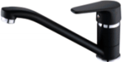 Aquanello Casa Rubinetto da cucina monocomando basso, nero BL-1203-CS