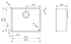 Reginox Ohio 50x40 lavello medio in acciaio inossidabile a filo sopra e sottopiano B09H3LLU06GDS.9 1502