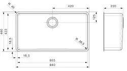 Reginox Ohio 80x42 lavello grande in acciaio inossidabile a filo sopra e sottopiano B08H4LLU06GDS.9 1503