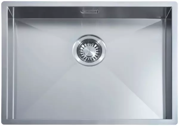 ABK Baronga lavello grande extra basso in acciaio inox per disabili profondo 10 cm 55x40 cm montaggio a filo sottopiano e soprapiano BAR5510FVI