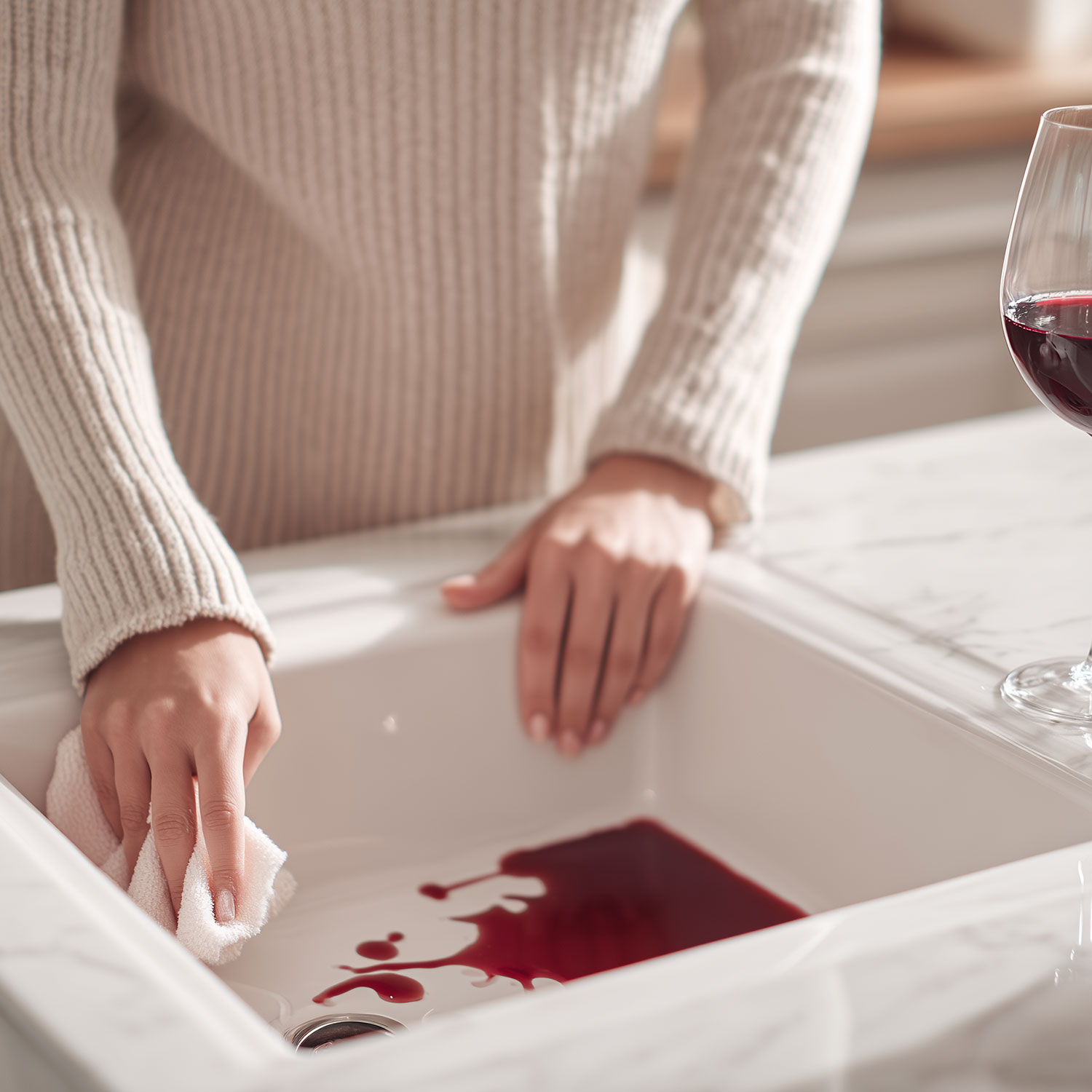 Come prevenire e rimuovere le macchie di cibo dai lavelli in ceramica bianca